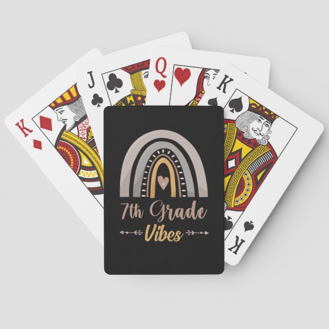Baralho 7th Grade Vibes Seventh Grade Back to School (Verso)