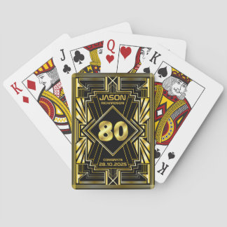 Baralho 80 Birthday Art Deco Dourado Excelente Negro Gatsb