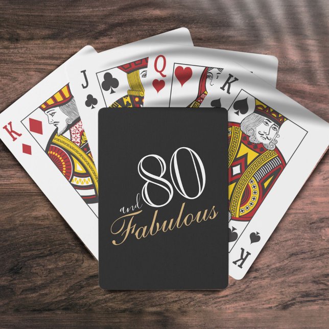 Baralho 80 e Fabulosos Aniversários de Script Elegante Pre (Criador carregado)