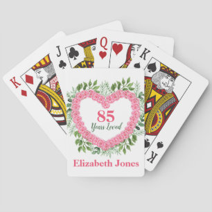 Baralho 85 anos adoravam 85º aniversário jogando cartas