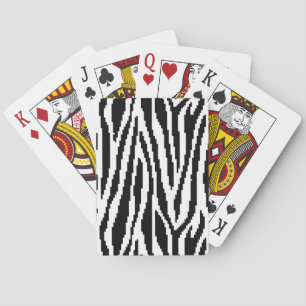 Baralho 8 Bit Pixel Zebra Print Design Pattern