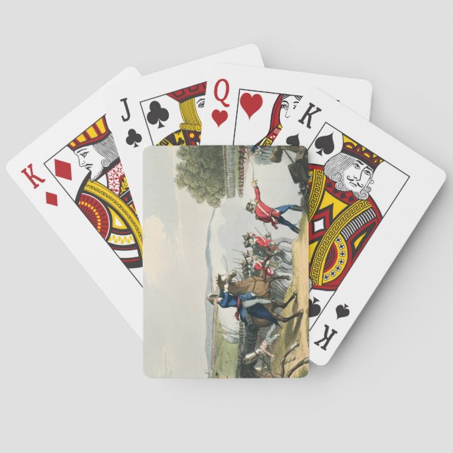 Baralho A batalha de Waterloo decidiu pelo duque do poço (Verso)