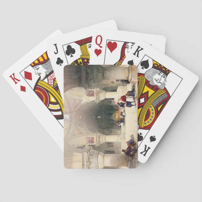 Baralho A cripta do Sepulchre santamente, Jerusalem, (Verso)