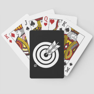Baralho A flecha atingiu um alvo circular