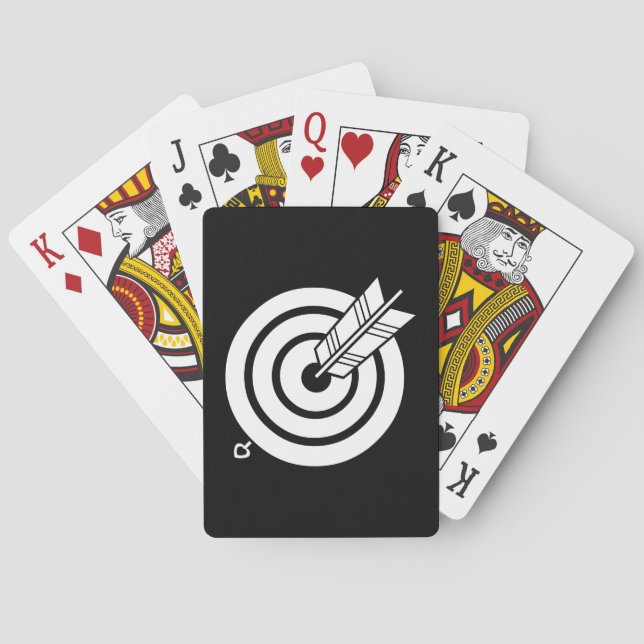 Baralho A flecha atingiu um alvo circular (Verso)