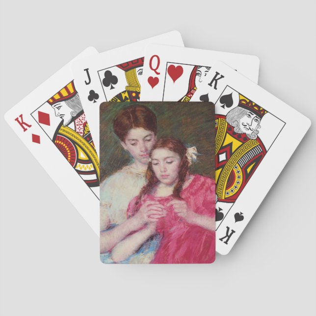 Baralho A lição de crochê (duas irmãs) (Verso)