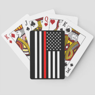 Baralho A linha vermelha fina simbólica bandeira american