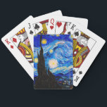 Baralho A Noite Estrelada de Vincent Van Gogh<br><div class="desc">Vincent Van Gogh A Noite Estrelada. Esta é uma antiga obra-prima do pintor-mestre holandês Vincent Van Gogh. Esta pintura de paisagens de arte tem cores lindas,  vibrantes e saturadas. Vincent Van Gogh era um pintor impressionista holandês. Esta imagem está no dominio público</div>