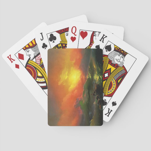 Baralho A Nona Onda (Mar de Tempestade com Sunset Vermelho (Verso)