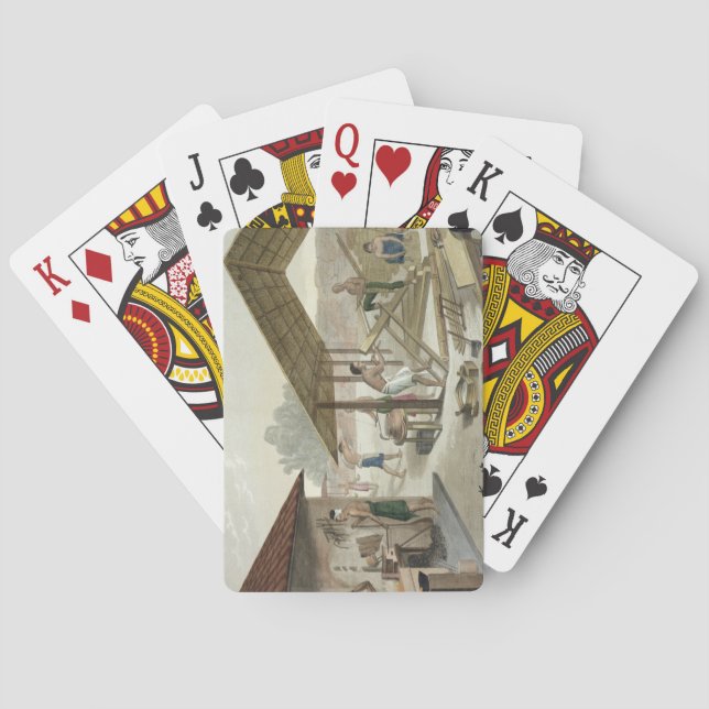 Baralho A oficina da carpintaria em Kupang, Timor, chapeia (Verso)