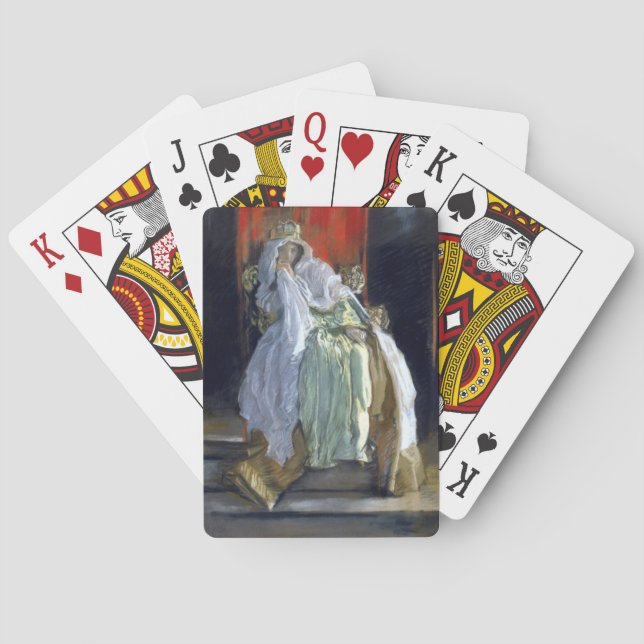Baralho A Rainha da Dinamarca (por Edwin Austin Abbey) (Verso)
