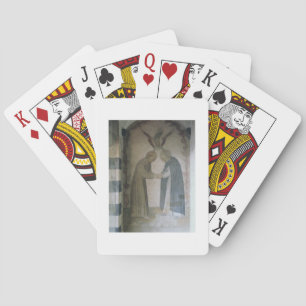 Baralho A reunião de St Dominic e de St Francis (fresco