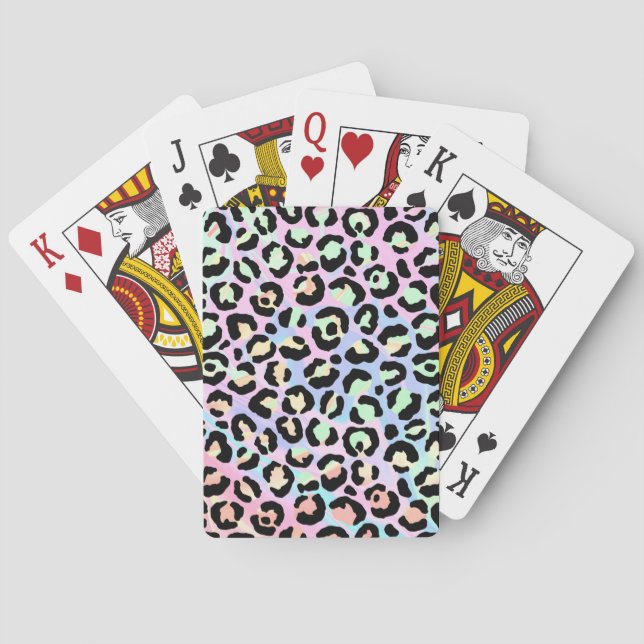 Baralho A Série Iridescente Leopard Design 5 (Verso)