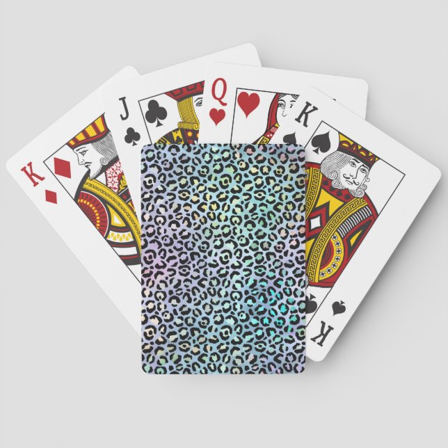 Baralho A Série Iridescente Leopard Design 8 (Verso)