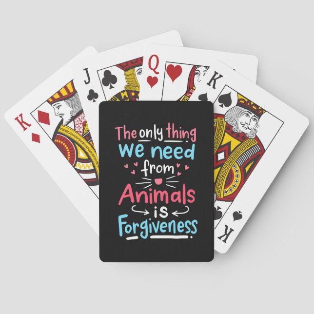 Baralho A Única Coisa De Que Necessitamos Dos Animais É O  (Verso)