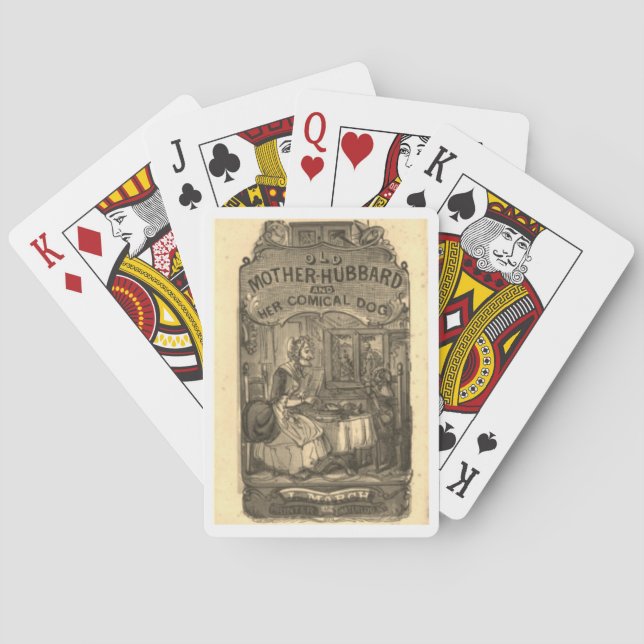 Baralho A velha mãe Hubbard e seu cachorro cômico (Verso)
