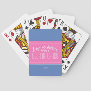 Baralho A vida azul & cor-de-rosa é melhores iniciais das