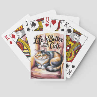 Baralho "A vida é melhor com gatos.