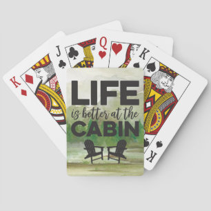 Baralho A vida é melhor na cabine jogando cartas