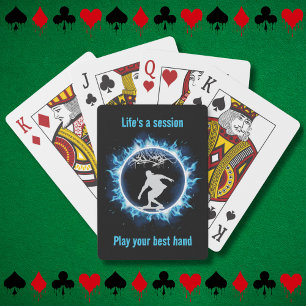 Baralho A vida é uma sessão, Blue Fire Skater Play Cards