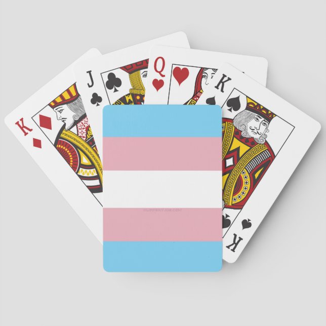 Baralho A visibilidade da bandeira do orgulho transgênero  (Verso)