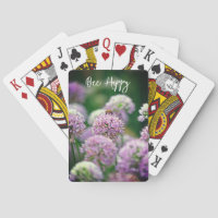 Abelhas felizes com a Motivação da Flor de Allium