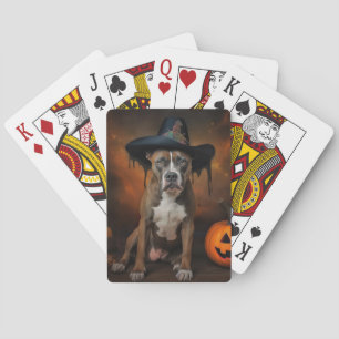 Baralho Abóboras American Staffordshire Halloween Assustad