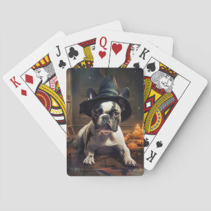 Baralho Abóboras Assustadoras de Halloween do Bulldog Fran