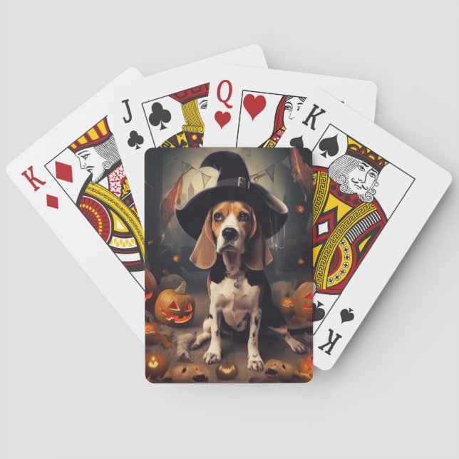 Baralho Abóboras Beagle Halloween Assustadoras (Verso)