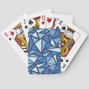 Baralho Abstract Blue Ice Crsytal Pattern