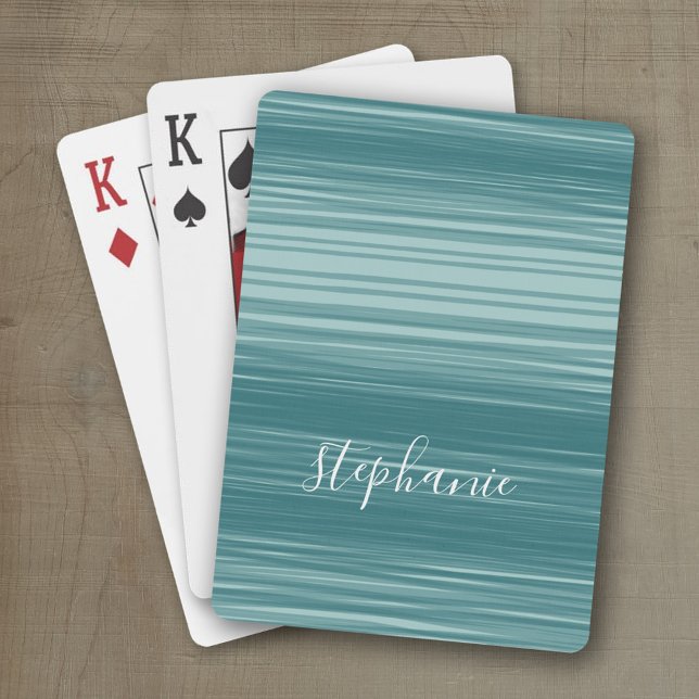 Baralho Abstrato Art com Nome de Script Moderno (Personalized playing cards)