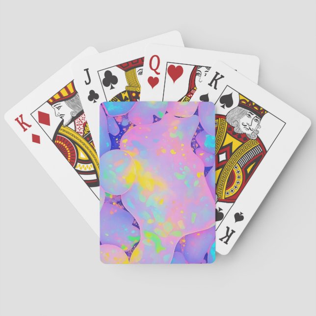 Baralho Abstrato Colorida de Pastel Vibrante (Verso)