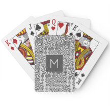 Abstrato de monograma personalizado Cartões de jog