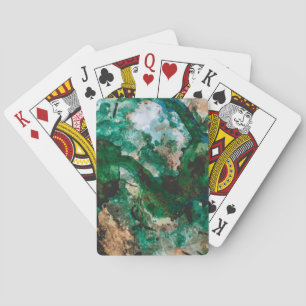 Baralho Abstrato de muss Agate Green Crystal Geode