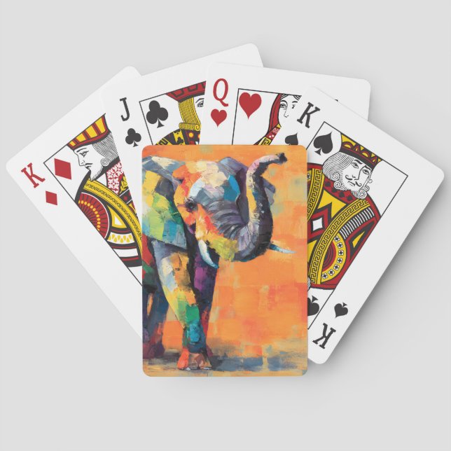 Baralho Abstrato Happy Rainbow Elephant (Verso)