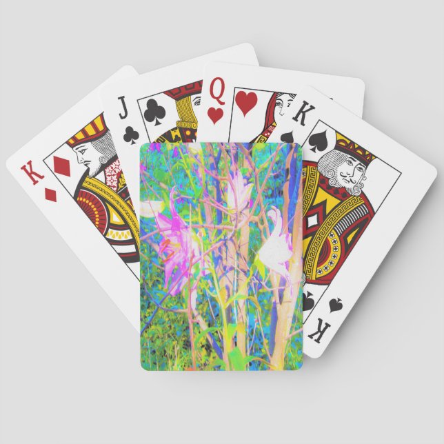 Baralho Abstrato Oriental Lily no Meu Jardim Rubio (Verso)