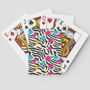 Baralho Abstrato Zebra Stripes com pintura folha