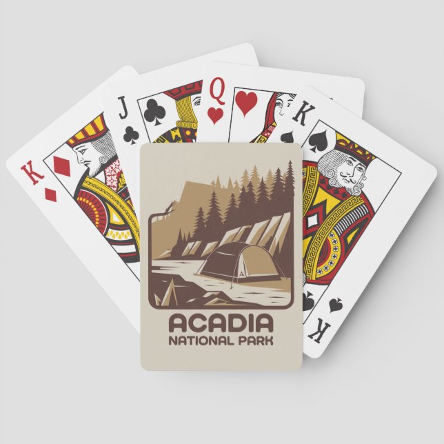 Baralho Acadia National Park Camping Adventure (Verso)