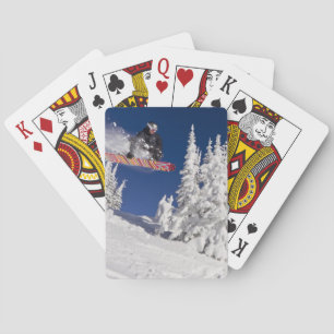 Baralho Acção de snowboarding no Whitefish Mountain Resort