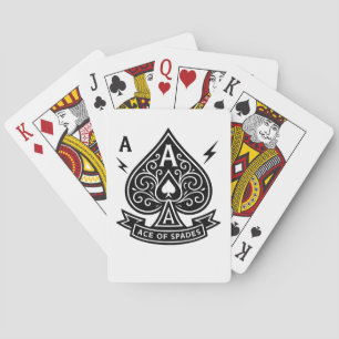 Baralho Ace Estilizado de Espadas - Emblema de Vetor de Ar