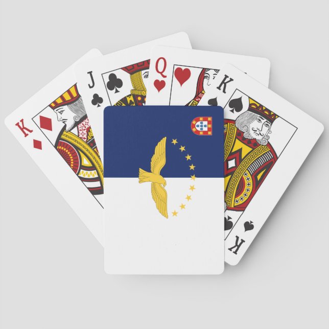Baralho Açores - cartões de jogo da bandeira (Verso)