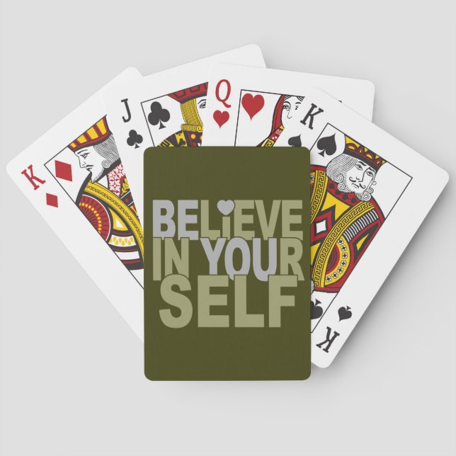 Baralho ACREDITE EM SI MESMO cartas de jogar personalizada (Verso)