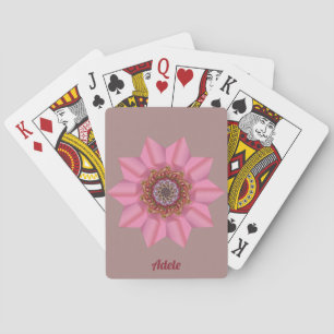 Baralho ~ ADELE ~ Design Pink Star 3D ~ Original