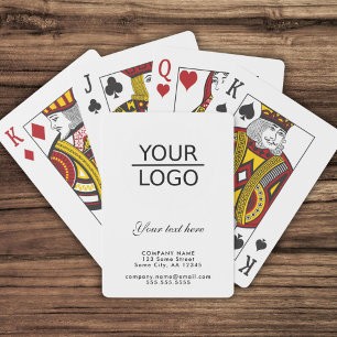 Baralho Adicione seu logotipo com promoção de texto person