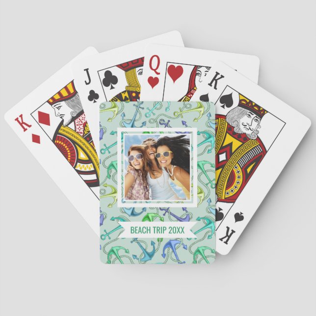 Baralho Adicione seus âncoras de mar de | e teste padrão (Verso)