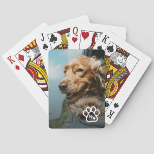 Baralho Adicione Sua Própria Foto Monograma de Cachorros A