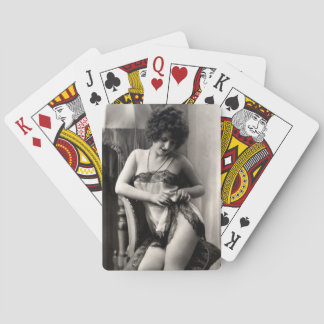 Baralho Adorável em Lace Sexy Woman Lingerie Vintage Pin-U