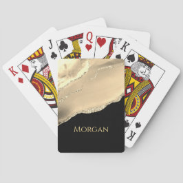 Baralho Agate Dourado, brilho e nome em preto