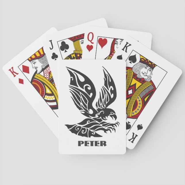 Baralho Águia Preta Monograma (Verso)