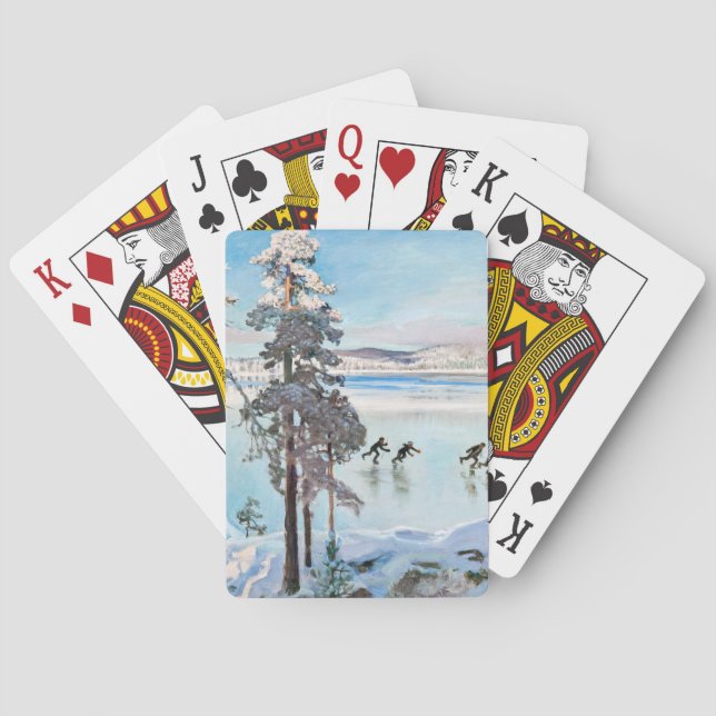 Baralho Akseli Gallen-Kallela - Patinadores perto de Kalel (Verso)